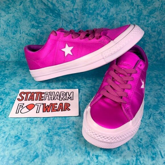 Converse One Star OX Satin ‘Magenta’ - Picture 1 of 4